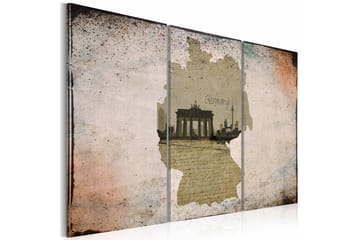 TAVLA map: Germany, Brandenburg Gate karta 90x60 - Artgeist sp. z o. o. - Inredning & dekor - Tavlor & konst - Canvastavla
