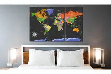 Tavla Maps Dark Depth 120x80 - Artgeist sp. z o. o. - Inredning & dekor - Tavlor & konst - Canvastavla
