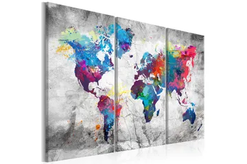 Tavla Maps: Grey Style 90x60 - Artgeist sp. z o. o. - Inredning & dekor - Tavlor & konst - Canvastavla
