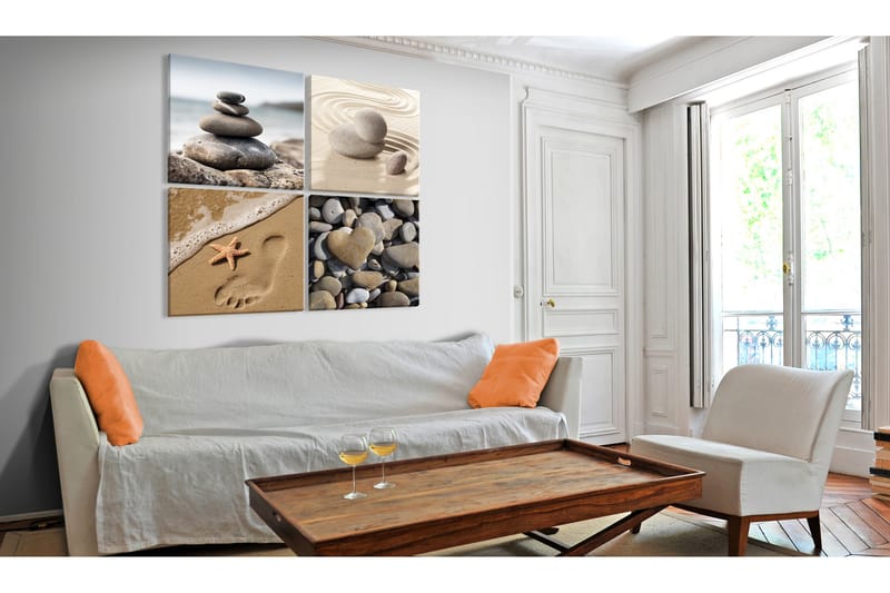 Tavla Marine Quartet 40X40 Flerfärgad|Beige - Artgeist sp. z o. o. - Inredning & dekor - Tavlor & konst - Canvastavla