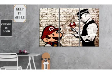 Tavla Mario Bros Torn Wall 90x60 - Artgeist sp. z o. o. - Inredning & dekor - Tavlor & konst - Canvastavla