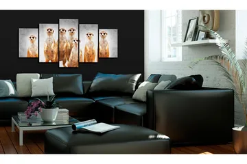 Tavla Meerkats 200x100 - Artgeist sp. z o. o. - Inredning & dekor - Tavlor & konst - Canvastavla