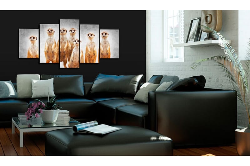 Tavla Meerkats 200x100 - Artgeist sp. z o. o. - Inredning & dekor - Tavlor & konst - Canvastavla