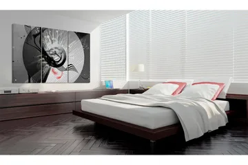 Tavla Metal circle & red feathers 90x60 - Artgeist sp. z o. o. - Inredning & dekor - Tavlor & konst - Canvastavla