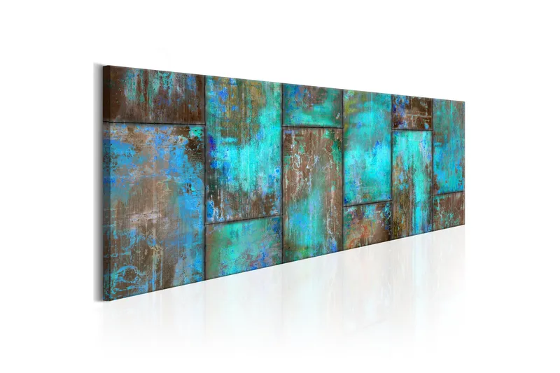 Tavla Metal Mosaic Blue 135x45 cm