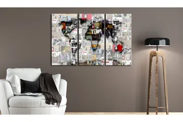 Tavla Modern World's Map 120x80 - Artgeist sp. z o. o. - Inredning & dekor - Tavlor & konst - Canvastavla