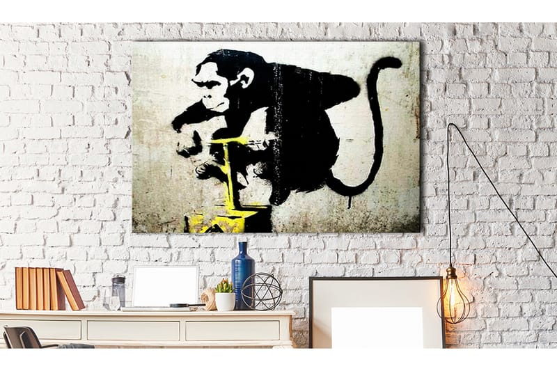 Tavla Monkey Detonator by Banksy 120x80, Artgeist sp. z o. o.