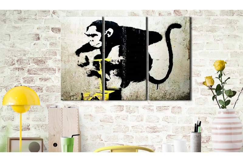 Tavla Monkey Tnt Detonator By Banksy 90x60 - Artgeist sp. z o. o. - Inredning & dekor - Tavlor & konst - Canvastavla