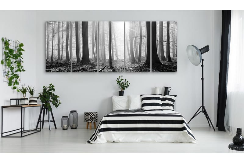 Tavla Monochrome Forest 225x90 - Artgeist sp. z o. o. - Inredning & dekor - Tavlor & konst - Canvastavla