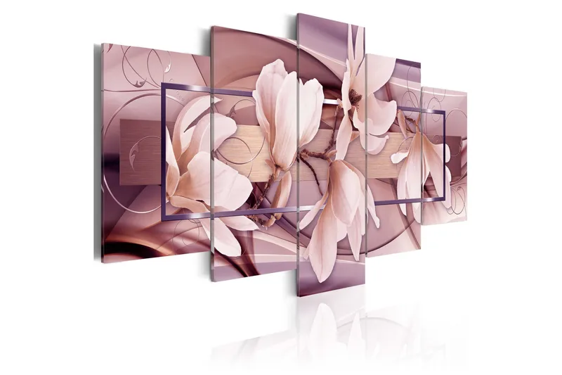 Tavla Moody Flowers 100X50 Lila|Rosa, Artgeist sp. z o. o.