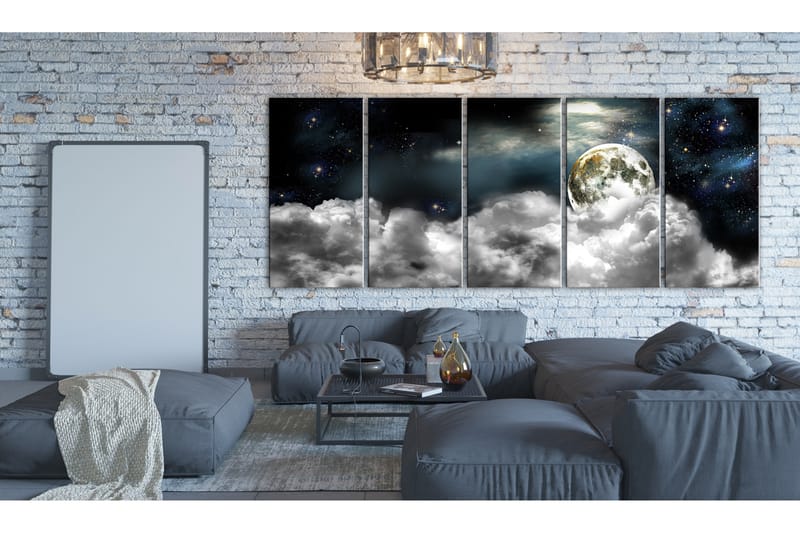 Tavla Moon In The Clouds 225X90 Flerfärgad - Artgeist sp. z o. o. - Inredning & dekor - Tavlor & konst - Canvastavla