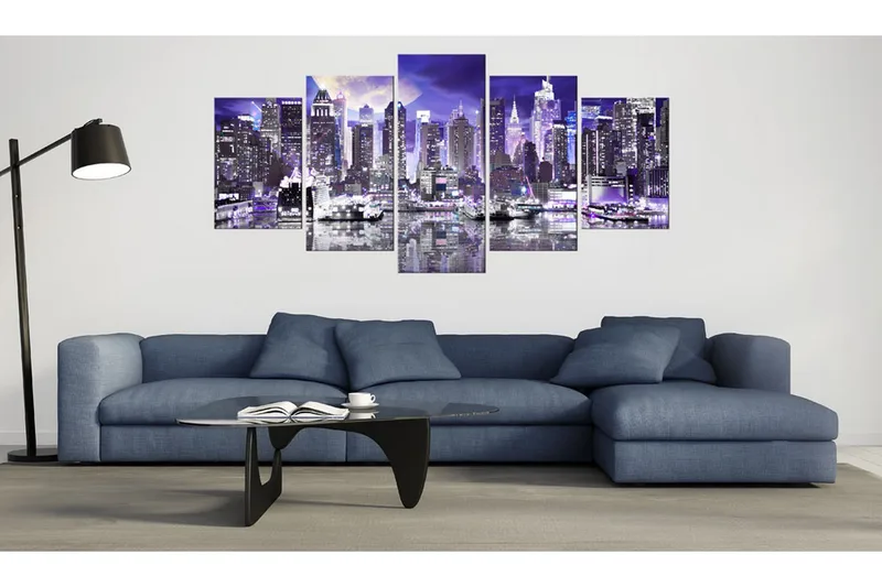 Tavla Moonlit Night In New York City 100x50 - Artgeist sp. z o. o. - Inredning & dekor - Tavlor & konst - Canvastavla