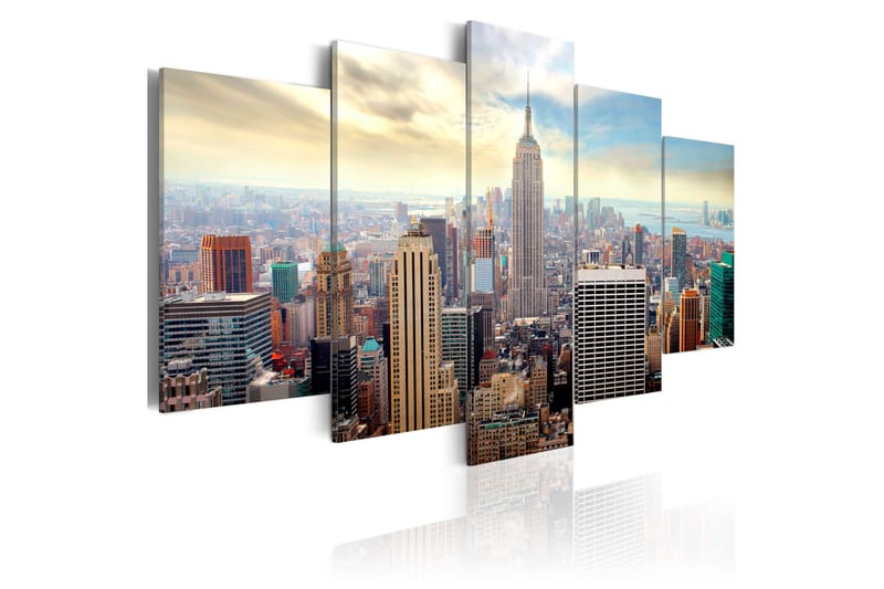 Tavla Morning In New York City 100X50 Flerfärgad - Artgeist sp. z o. o. - Inredning & dekor - Tavlor & konst - Canvastavla