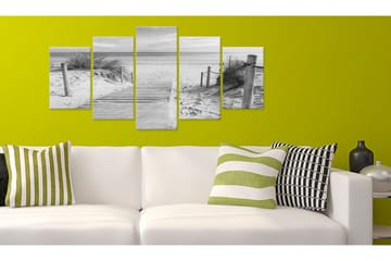 Tavla Morning On The Beach Black And White 200x100 - Artgeist sp. z o. o. - Inredning & dekor - Tavlor & konst - Canvastavla