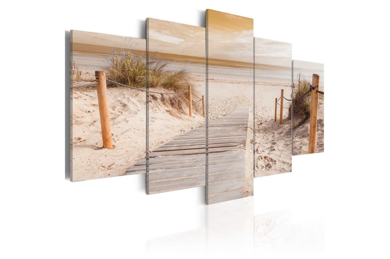 Tavla Morning On The Beach Sepia 200X100 Beige, Artgeist sp. z o. o.