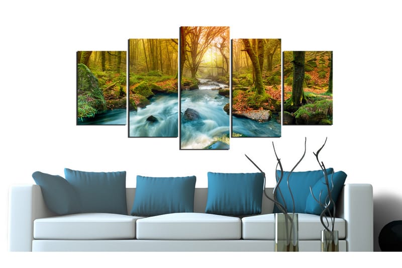 Tavla Morning On The River 100X50 Flerfärgad - Artgeist sp. z o. o. - Inredning & dekor - Tavlor & konst - Canvastavla