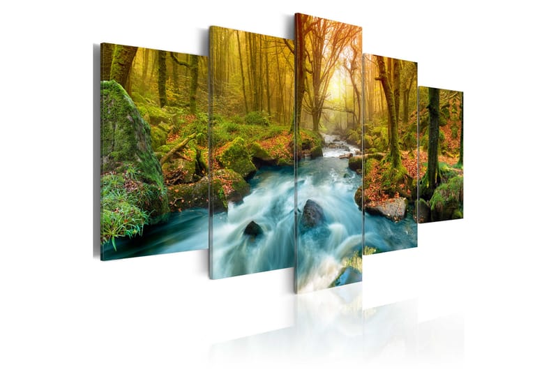 Tavla Morning On The River 100X50 Flerfärgad, Artgeist sp. z o. o.