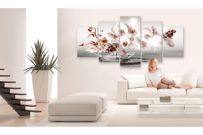 Tavla Morning Sonata 100X50 Rosa|Vit - Artgeist sp. z o. o. - Inredning & dekor - Tavlor & konst - Canvastavla