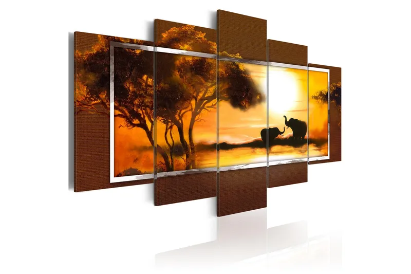 Tavla Möte På Savannen 200x100, Artgeist sp. z o. o.