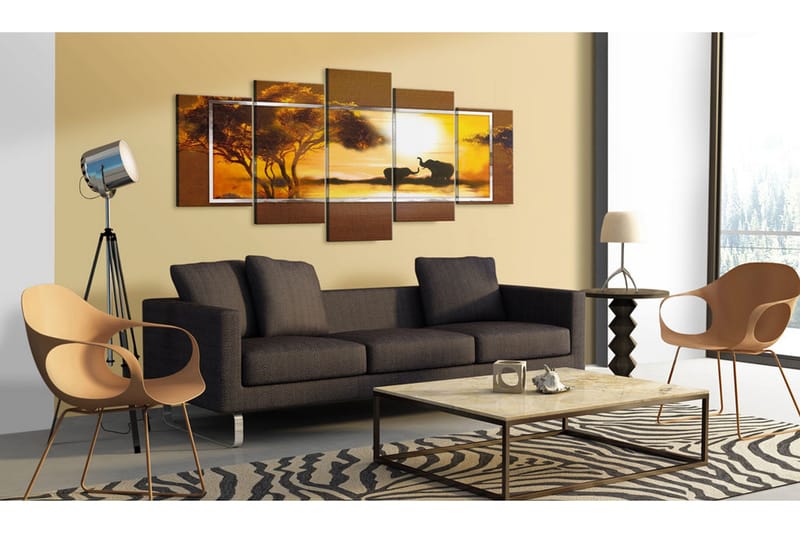 Tavla Möte På Savannen 200x100 - Artgeist sp. z o. o. - Inredning & dekor - Tavlor & konst - Canvastavla