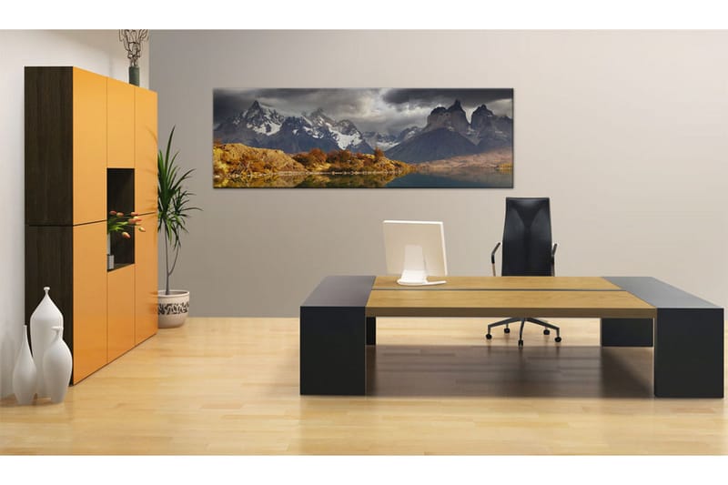 Tavla Mountain Landscape Before A Storm 120x40 - Artgeist sp. z o. o. - Inredning & dekor - Tavlor & konst - Canvastavla