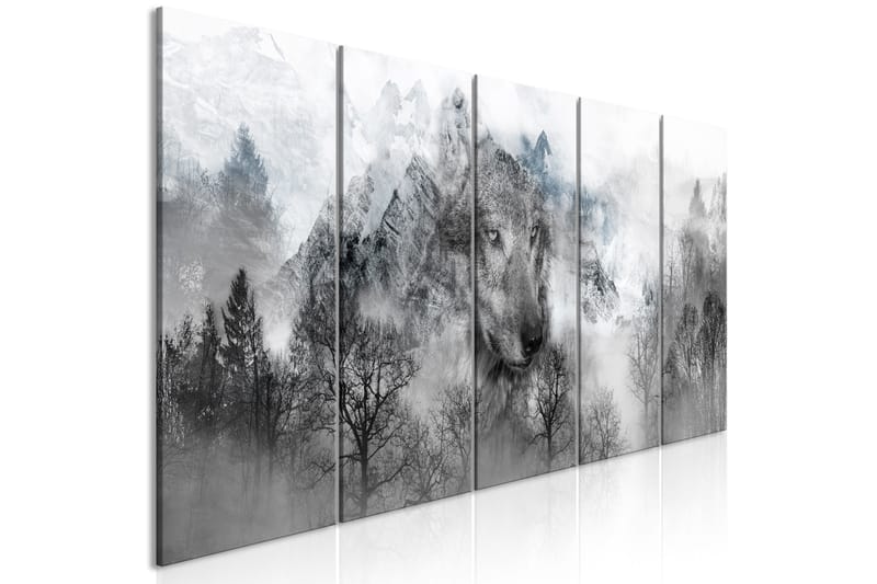 Tavla Mountain Predator 5 Parts Narrow 225X90 Vit, Artgeist sp. z o. o.