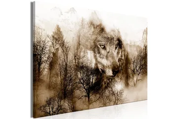 Tavla Mountain Predator (1 Part) Wide Brown 90x60 - Artgeist sp. z o. o. - Inredning & dekor - Tavlor & konst - Canvastavla