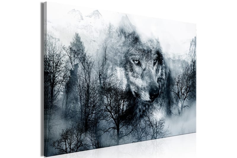 TAVLA Mountain Predator Wide Black and White 90x60 - Artgeist sp. z o. o. - Inredning & dekor - Tavlor & konst - Canvastavla