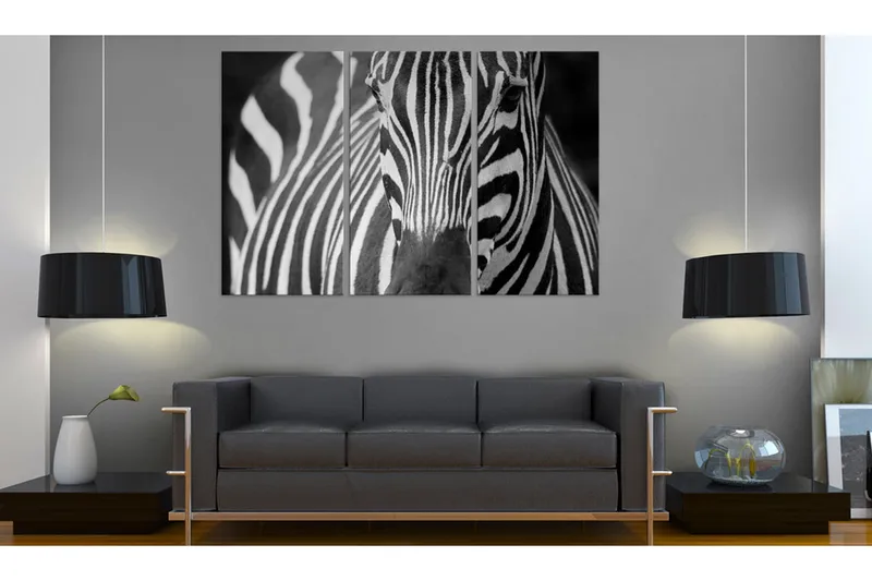 Tavla Mrs Zebra 120X80 Vit|Svart - Artgeist sp. z o. o. - Inredning & dekor - Tavlor & konst - Canvastavla