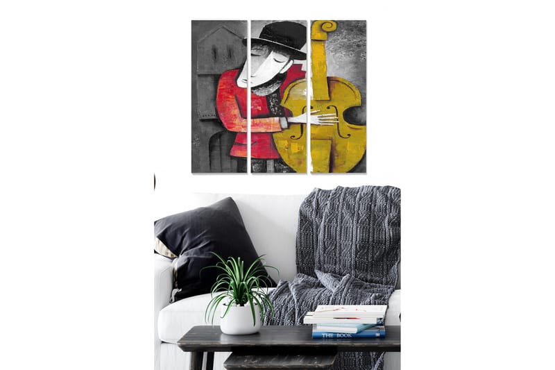 Tavla Music 3-Pack Flerfärgad 20X50 - 20x50 cm - Inredning & dekor - Tavlor & konst - Canvastavla
