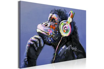 Tavla Musical Monkey (1 Part) Wide 90x60 - Artgeist sp. z o. o. - Inredning & dekor - Tavlor & konst - Canvastavla