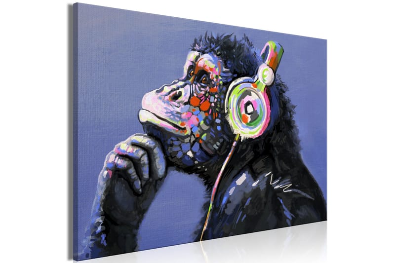 Tavla Musical Monkey (1 Part) Wide 90x60 - Artgeist sp. z o. o. - Inredning & dekor - Tavlor & konst - Canvastavla