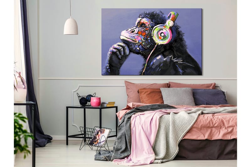 Tavla Musical Monkey (1 Part) Wide 90x60, Artgeist sp. z o. o.