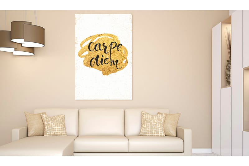 Tavla My Home Carpe Diem 40X60 Gul|Vit - Artgeist sp. z o. o. - Inredning & dekor - Tavlor & konst - Canvastavla