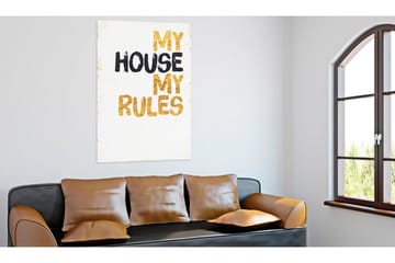 Tavla My Home My House My Rules 40x60 - Artgeist sp. z o. o. - Inredning & dekor - Tavlor & konst - Canvastavla