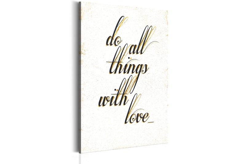 Tavla My Home Things With Love 40X60 Beige|Vit - Artgeist sp. z o. o. - Inredning & dekor - Tavlor & konst - Canvastavla