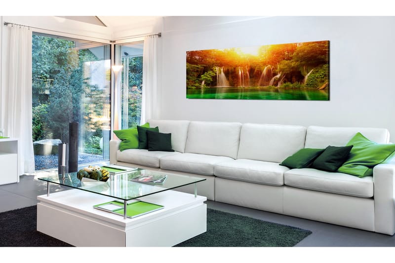 Tavla Nature: Magnificent Waterfall 120x40 - Inredning & dekor - Tavlor & konst - Canvastavla