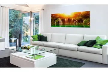 Tavla Nature: Magnificent Waterfall 135x45 - Inredning & dekor - Tavlor & konst - Canvastavla