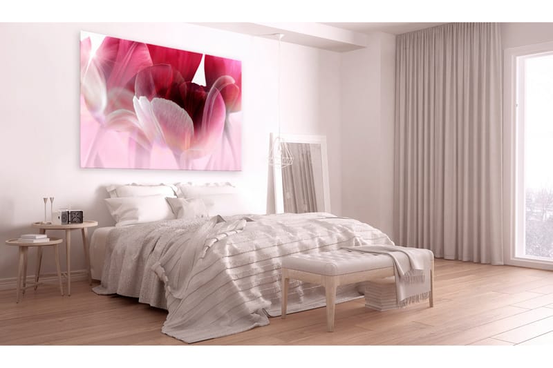 TAVLA Nature: Pink Tulips 90x60, Artgeist sp. z o. o.