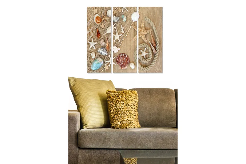 Tavla Nautical 3-pack Flerfärgad, 20x50 cm