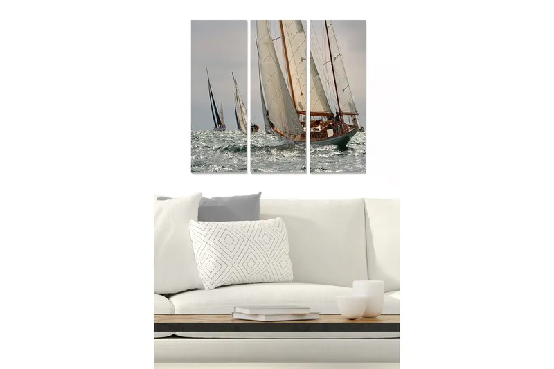 Tavla Nautical 3-pack Flerfärgad, 20x50 cm