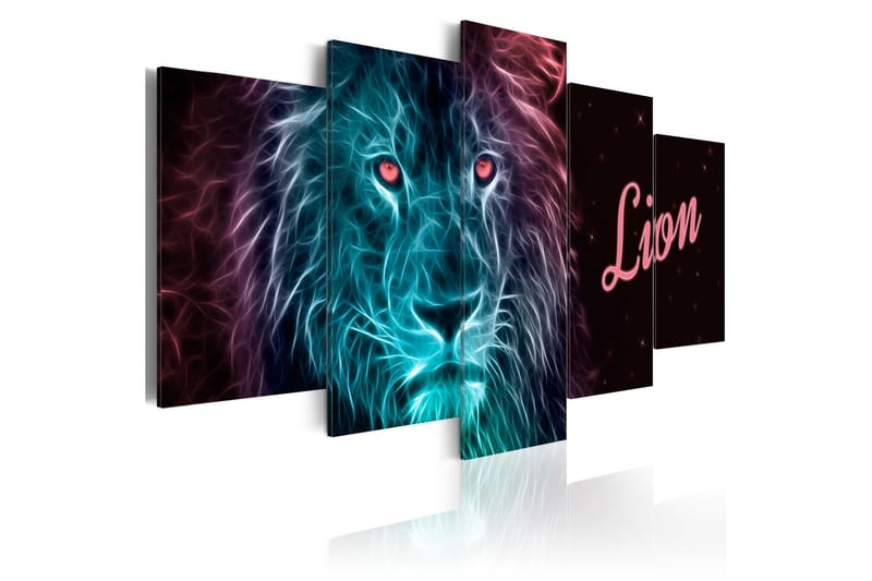 Tavla Neon King 200X100 Flerfärgad - Artgeist sp. z o. o. - Inredning & dekor - Tavlor & konst - Canvastavla