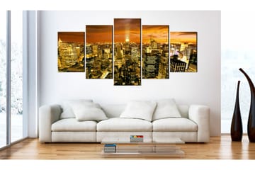 Tavla New York Amber 100x50 - Artgeist sp. z o. o. - Inredning & dekor - Tavlor & konst - Canvastavla