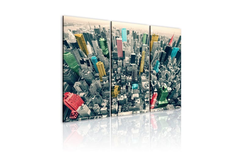 Tavla New York, black&white&colors 120x80 - Artgeist sp. z o. o. - Inredning & dekor - Tavlor & konst - Canvastavla
