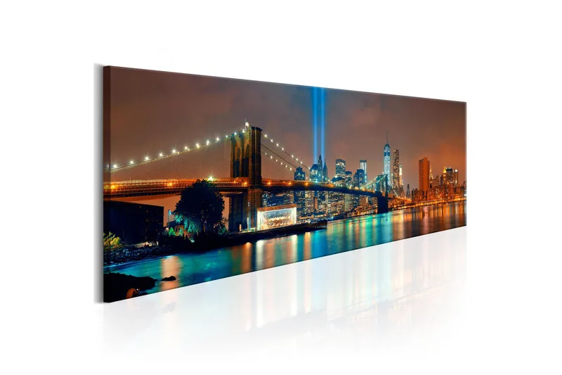 Tavla New York City Beautiful Night 150x50, Artgeist sp. z o. o.