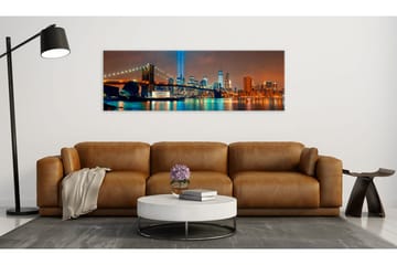Tavla New York City Beautiful Night 150x50 - Artgeist sp. z o. o. - Inredning & dekor - Tavlor & konst - Canvastavla