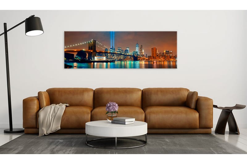 Tavla New York City Beautiful Night 150x50 - Artgeist sp. z o. o. - Inredning & dekor - Tavlor & konst - Canvastavla