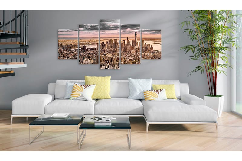 Tavla New York City Morning Sky 100X50 Flerfärgad - Artgeist sp. z o. o. - Inredning & dekor - Tavlor & konst - Canvastavla