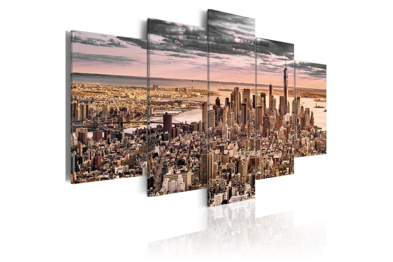 Tavla New York City Morning Sky 100X50 Flerfärgad - Artgeist sp. z o. o. - Inredning & dekor - Tavlor & konst - Canvastavla