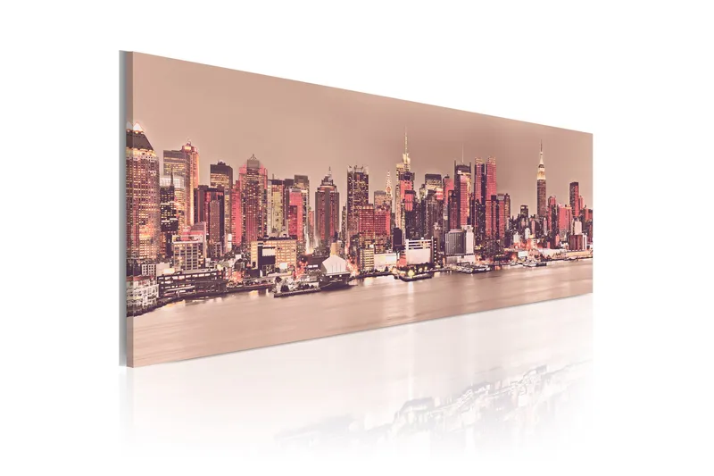 Tavla New York City Of Light 120x40 - Artgeist sp. z o. o. - Inredning & dekor - Tavlor & konst - Canvastavla